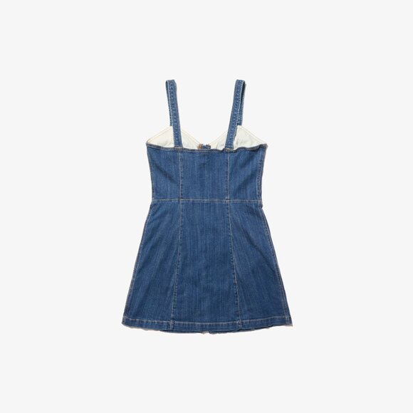 H&M Denim Mini Dress with Zip Front - Picture 2 of 3